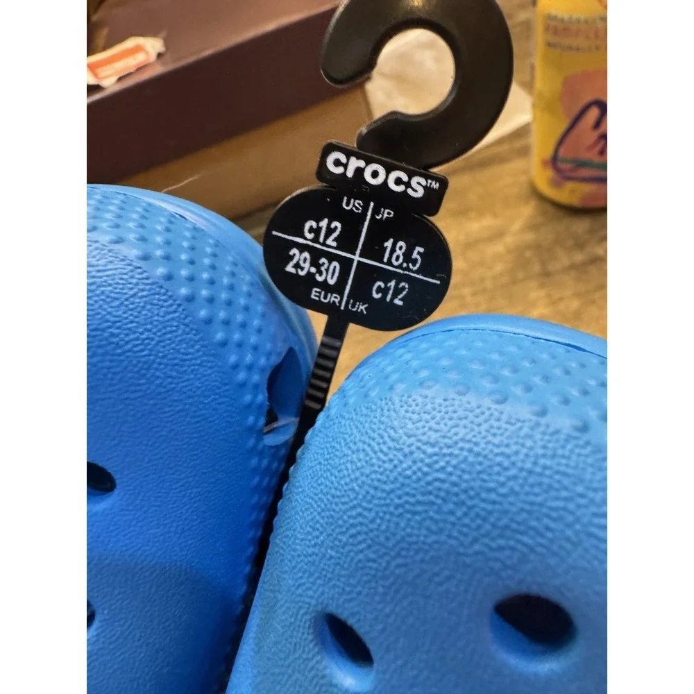 Crocs Big Kids Classic Clog K Slip On Summer Shoes Size C 12 Blue!